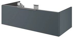 Mobile da bagno sotto lavabo SENSEA Neo grigio laccato lucido L 105 x H 32 x P 48 cm 1 cassetto, lavabo non incluso
