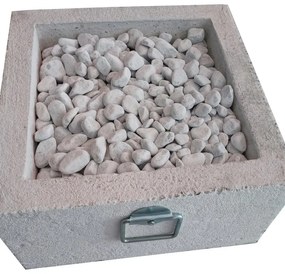 Base per ombrellone in Cemento Bianco tinto BASE OMB.PLATINO/DELUXE2PZ BC 75+2X25KG L 50 x L 50 x H 50 cm