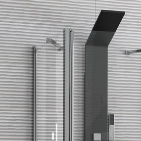 Box doccia tre lati 80x80x80 porta battente K2800AS2 - KAMALU