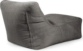 Puof a sacco marrone scuro con rivestimento in velluto a coste Lounge 100 – SLOWDOWN