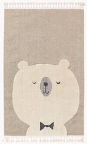 Tappeto per bambini con nappe e motivo in rilievo Momo