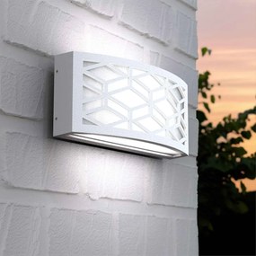 Applique Slim per Esterni con Griglia decorativa IP65 - E27 Bianca