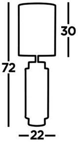 Searchlight EU59041BK - Lampada da tavolo FLASK 1xE27/60W/230V blu
