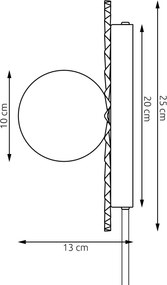 Applique da parete UMBRA WL1 M G9 con Spina e Interruttore