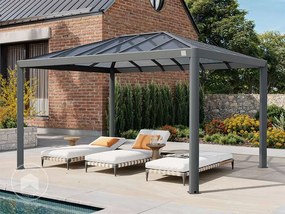PRIMEYARD Gazebo da giardino 3x4m, Hardtop, senza teli laterali - (300660)