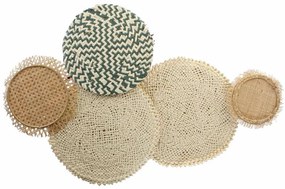 DECORAZIONE PARETI CERCHI BIANCHERIA IN RATTAN 96X6X60