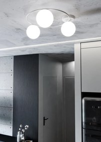 Lampada da soffitto in acciaio SOPRA 3 da interno 3xE14