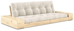 Divano letto in velluto a coste bianco 244 cm Base - Karup Design