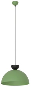 Lampadario Minimal Efesto Acciaio Nero Verde 1 Luce Gx53
