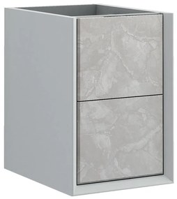 Armadietto bagno a terra Bellagio BADEN HAUS 2 cassetti P 46 x L 35 x H 48 cm bianco