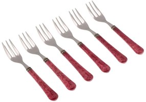 Set 6 Pz Forchette da Dolce - Posate Particolari Boston in Stile