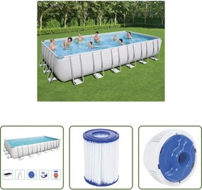 Piscina rettangolare - Bestway Power Steel Piscina Rettangolare 732x366x132 cm