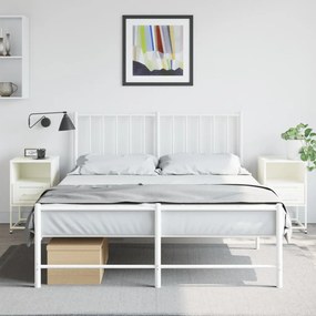Comodini 2 pz bianchi 36x39x60,5 cm in acciaio
