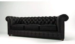 Divano in velluto nero 230 cm Cambridge - Ropez