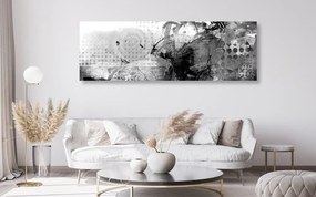 Quadro su tela – Pittura grafica in bianco e nero