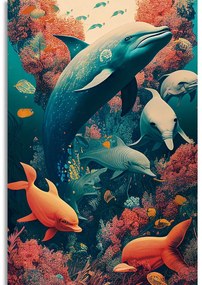 Stampa su tela – Delfini surrealisti
