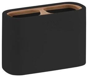 Gedy - Toothbrush supporto NINFEA nero/bambù