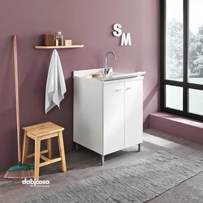 Geromin "Prima" Lavatoio Bianco Opaco 60x60 Doppia Anta