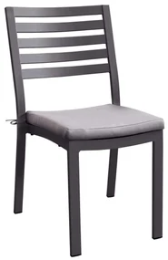 DEXTER - sedia da giardino in alluminio impilabile con cuscino