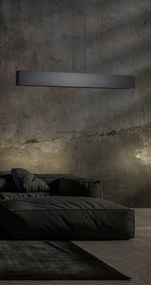 Lampadario Moderno 4 Luci Gentor In Acciaio Nero