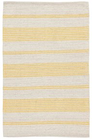 Tappeto Bay stripe geometrico in cotone giallo, L 200 x L 140 cm