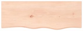 Ripiano a parete 80x30x2 cm legno massello rovere non trattato