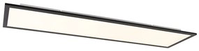 Plafoniera moderna nera 120 cm incl LED dimmerabile da caldo a freddo - Liv