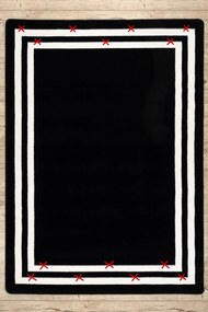 Tappeto HAMPTON Inquadrata nero - PRODOTTO DI SECONDO GRADO