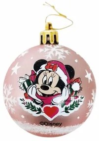 Palla di Natale Minnie Mouse Lucky 6 Unità Rosa Plastica (Ø 8 cm)