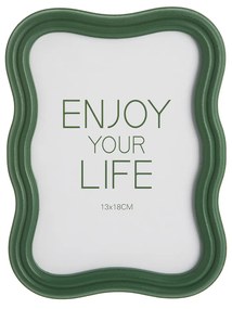 Portafoto 13x18 cm ondulato Enjoy Life verde