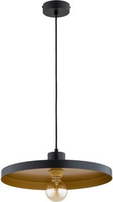 Lampadario sospeso con cavo ETERI 1xE27/15W/230V nero/oro