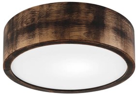 Lampada a soffitto OAK SMOKY 1xE27/15W/230V Ø 27,5 cm rovere marrone scuro