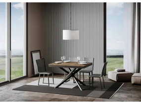 Tavolo Famas Evolution piano Noce 90x120 Allungato 224 telaio Antracite