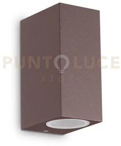 Up applique da esterno doppia emissione ip44 2 luci attacco g9 coffee