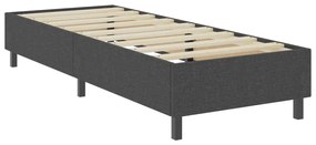 Letto a Molle Grigio in Tessuto 90x200 cm