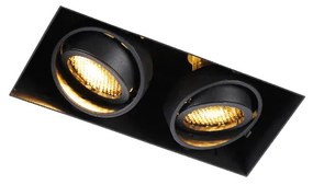 Faretto incasso nero orientabile e girevole Trimless 2-spot - Oneon Honey