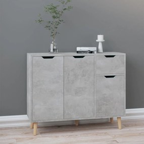 Credenza grigio cemento 90x30x72 cm in truciolato