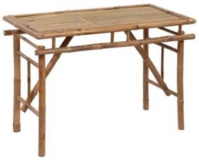 Tavolo da Giardino Pieghevole 115x50x75 cm Bambù