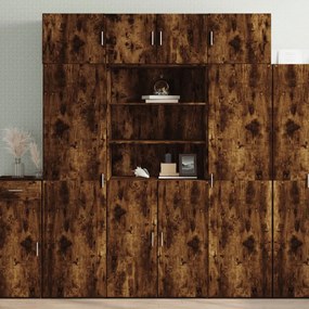 Credenza Rovere Fumo 80x42,5x185 Cm İn Legno Multistrato /