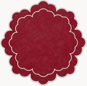 Tovaglietta americana a forma di fiore con bordo ricamato Íris