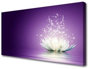 Quadro su tela Pianta di fiori di loto 100x50 cm