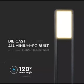 Lampada da esterno a LED SAMSUNG CHIP LED/10W/230V 3000K IP65 nero