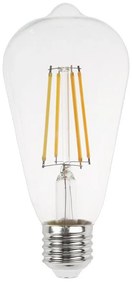 Lampada LED E27 8W a Filamento 140lm/W No Flickering - ST64 Colore Bianco Caldo 2.700K