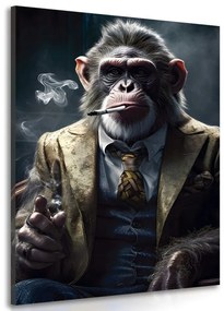 Quadro su tela – Gangster animale scimpanzé