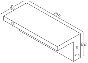 Top Lampada - Applique a LED da esterno LED/10W/230V 4000K IP54