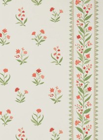 Nina Campbell Tapete Petit Dapuri - Coral/ Sage