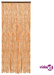 vidaXL Zanzariera Ocra e Bianco 56x185 cm Ciniglia
