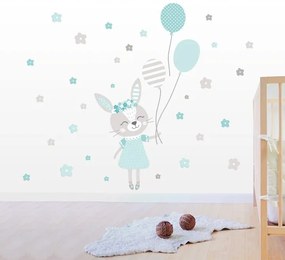 Adesivo murale per bebè - coniglietto 92 x 55 cm