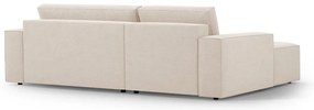 Divano letto in tessuto bouclé beige (angolo sinistro) Jodie - Micadoni Home