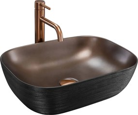 Lavabo da appoggio Rea Belinda COPPER BRUSH / Black